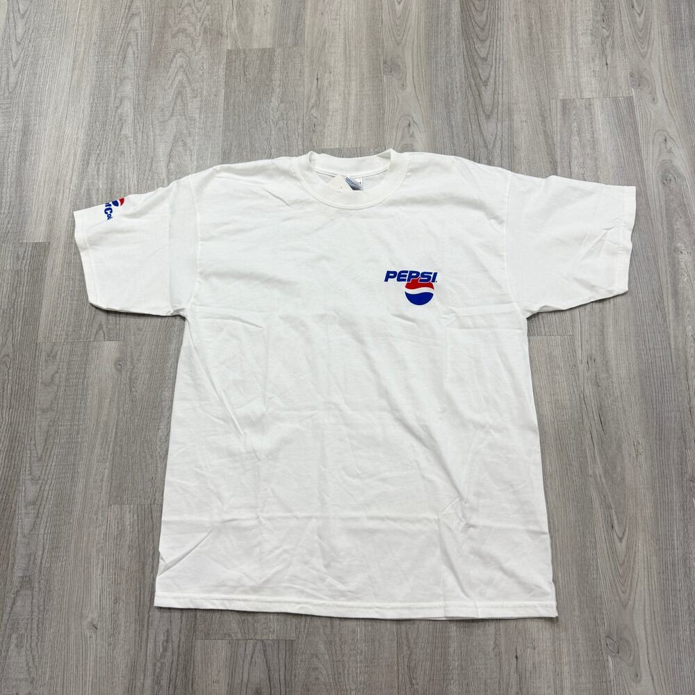 Vintage Pepsi Promo Shirt Men's Extra Large XL White 90s The Joy of Cola 1990s